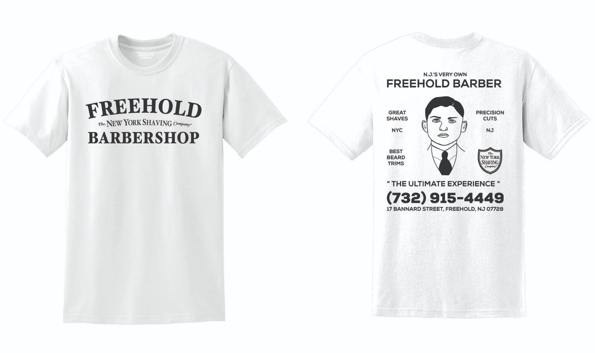 White Freehold Barber T-Shirt